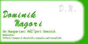 dominik magori business card